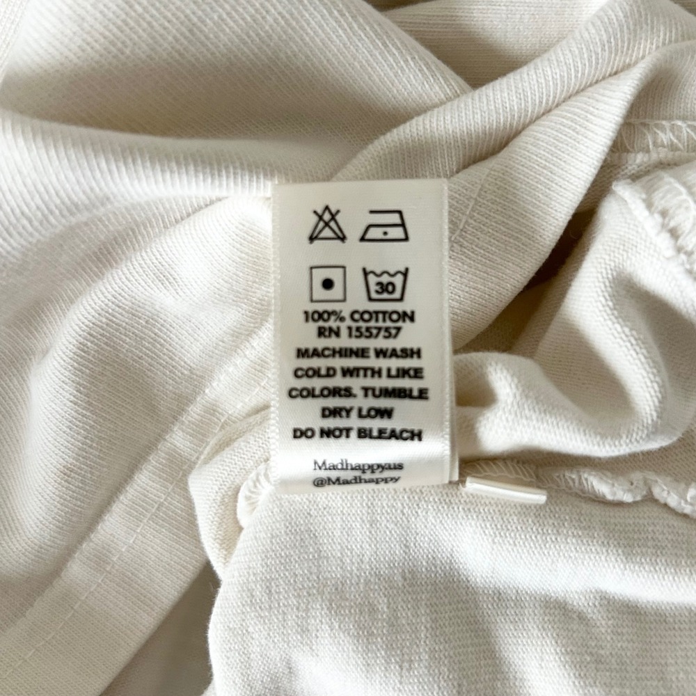 Madhappy Local Optimist Graphic T-Shirt Cream Off-White Made in USA Size Large - Picture 8 of 8